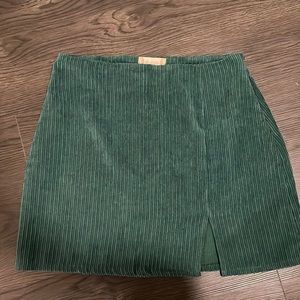 Green skirt Corduroy skirt